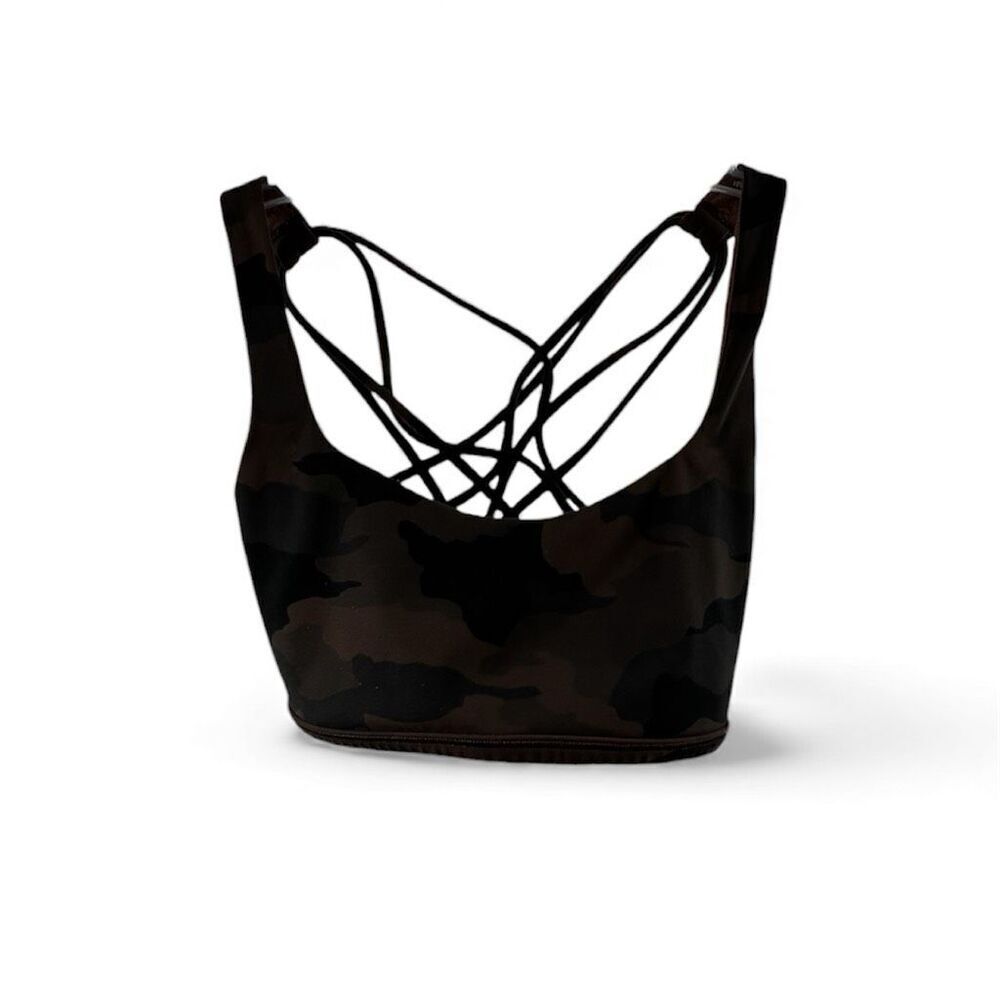 Lululemon Energy Bra in Brown Camo Size 2